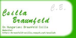 csilla braunfeld business card